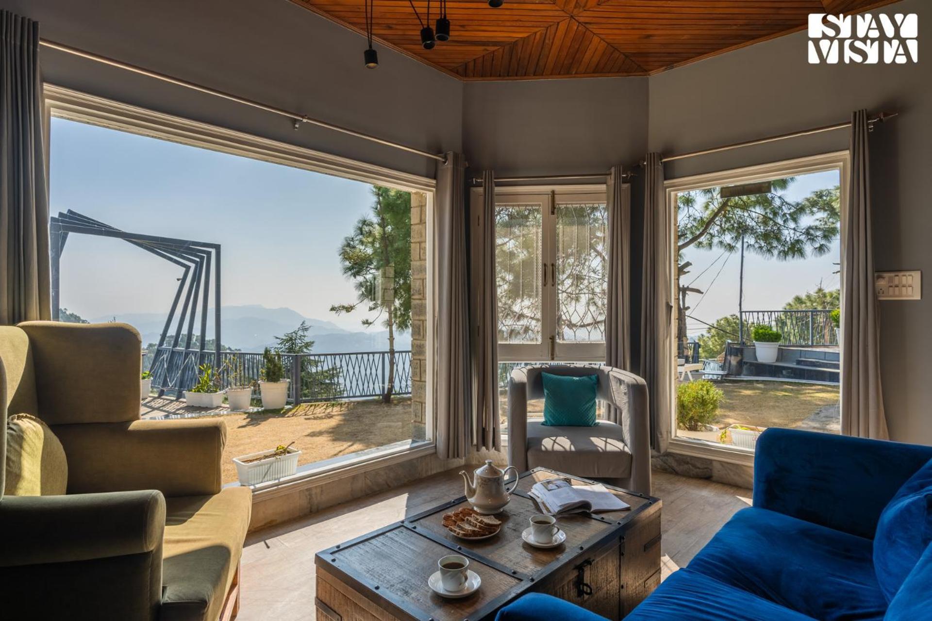 Stayvista At Serene With Outdoor Bonfire Barog Dış mekan fotoğraf
